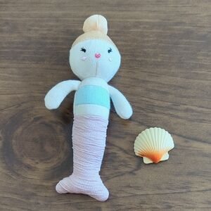 Mermaid Plush Doll with Shell Accessory